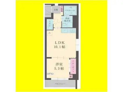 エイトバード東静岡(1LDK/1階)の間取り写真