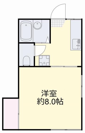 あけぼの一世(1K/1階)の間取り写真