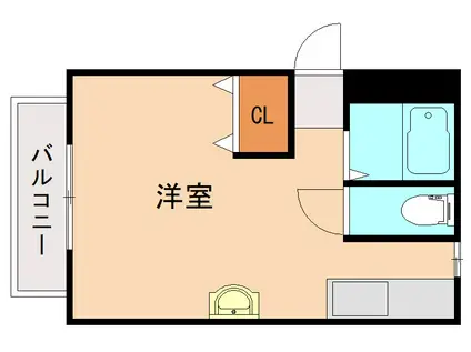 セトルB(ワンルーム/2階)の間取り写真