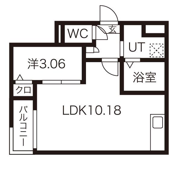 JACK INOMORI I(1LDK/3階)の間取り写真