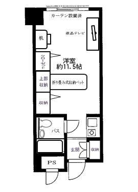 メゾン大塚(ワンルーム/4階)の間取り写真
