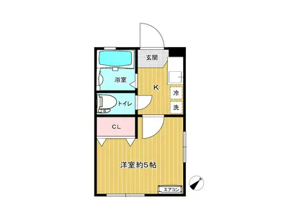 アール・アンジュ(1K/1階)の間取り写真