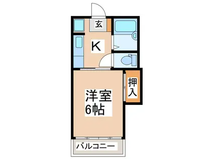 スエヒロハウス(1K/4階)の間取り写真