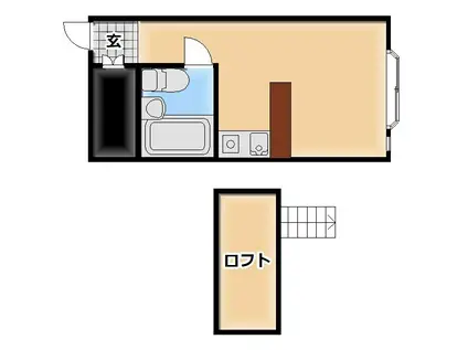 ベルピア八千代台第2-3(ワンルーム/1階)の間取り写真