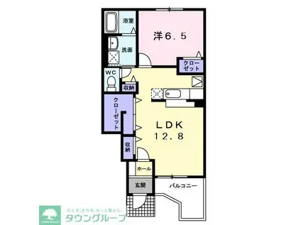 パール・ウィングI(1LDK/1階)の間取り写真