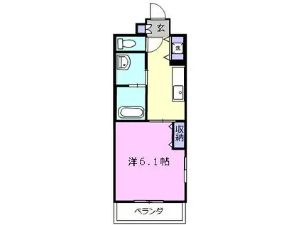 イーストCOURT SAKURABASHI(1K/6階)の間取り写真