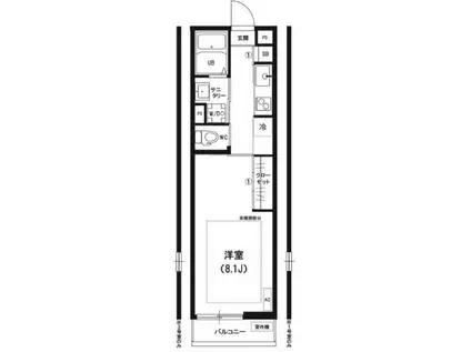 リブリ・エール(1K/2階)の間取り写真
