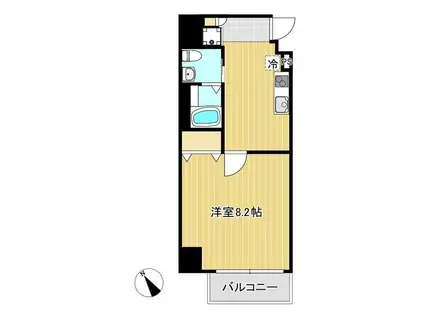 ライジングプレイス巣鴨(1K/5階)の間取り写真