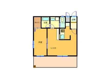 ラ・プリマステラ(1LDK/5階)の間取り写真