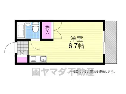 カルム泉(ワンルーム/2階)の間取り写真