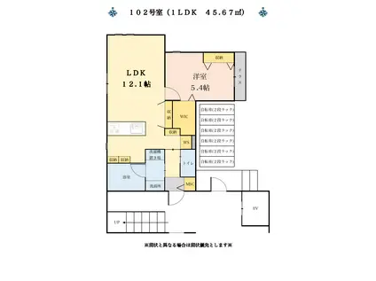 ST.AVENIR 鎌倉(1LDK/1階)の間取り写真