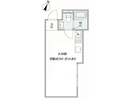 LALA THIRA(ワンルーム/3階)の間取り写真