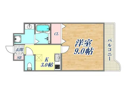 サニーコートメイワ(1K/1階)の間取り写真