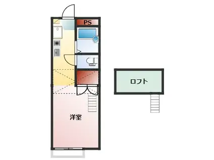 リリアムエイト(1K/2階)の間取り写真