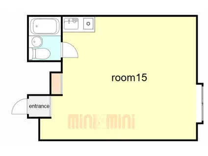 シェスタ白川台(ワンルーム/2階)の間取り写真