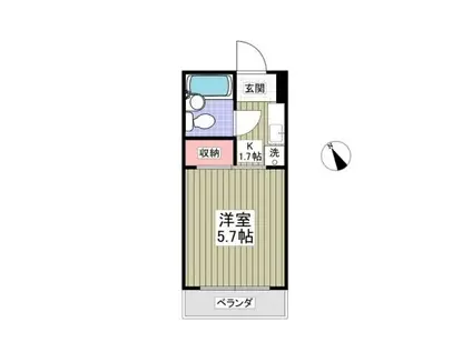 シャートール田口戸塚I棟(1K/2階)の間取り写真