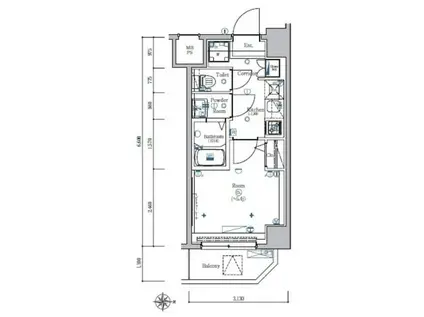 S-FORT川口並木(1K/2階)の間取り写真