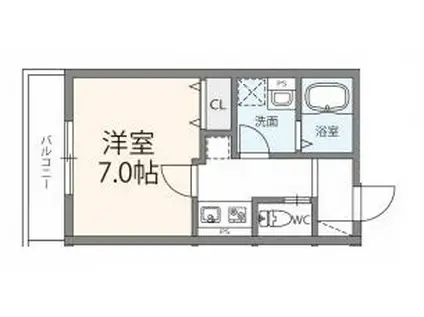 プルミエール神戸(1K/3階)の間取り写真