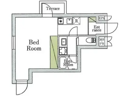 エヌフラット(1K/2階)の間取り写真
