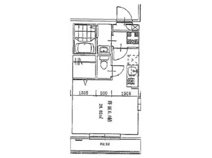 レジデンス東中野(ワンルーム/2階)の間取り写真