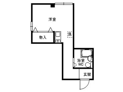 パレドール駅東(ワンルーム/3階)の間取り写真