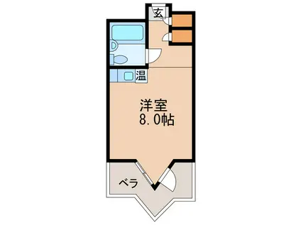 栄マンションS棟(ワンルーム/5階)の間取り写真