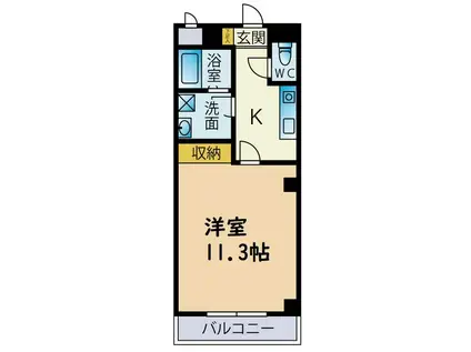 リバパレス蘇我(1K/1階)の間取り写真