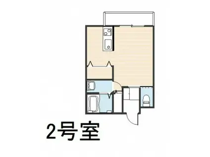 MIRAI II(1K/2階)の間取り写真