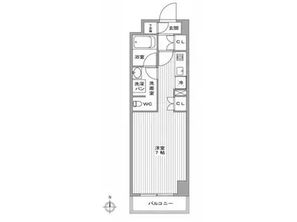 SAKATO1(1K/5階)の間取り写真