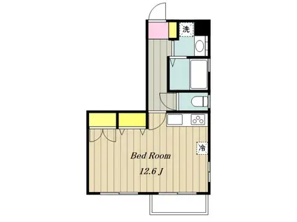 メルリーナ(ワンルーム/3階)の間取り写真