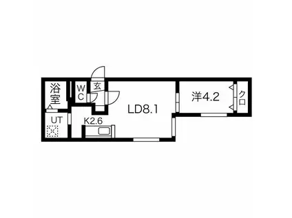 EMPRESS澄川(1LDK/2階)の間取り写真