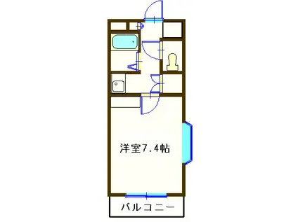 キャピタルヒロ(1K/5階)の間取り写真