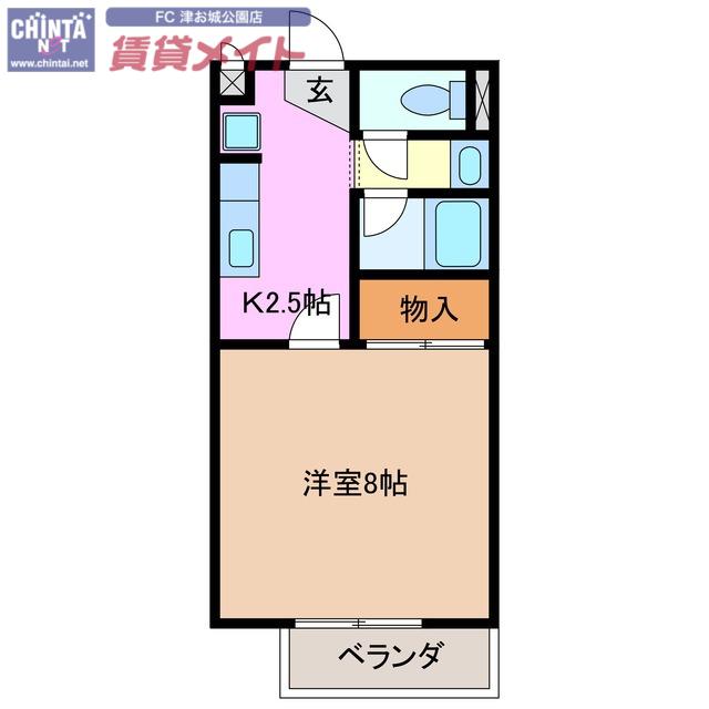 NEU HAUS(1K/2階)の間取り写真