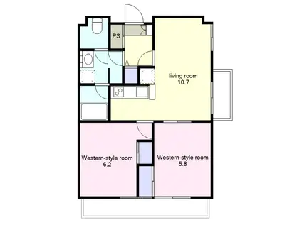 THE AVENUE(2LDK/7階)の間取り写真