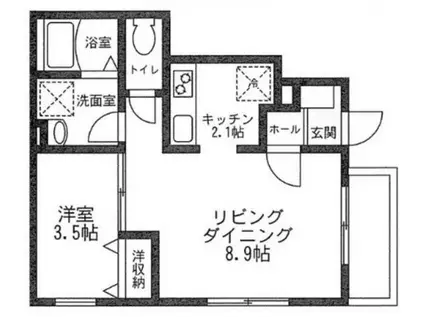 メゾン・ド・マシマ(1LDK/1階)の間取り写真