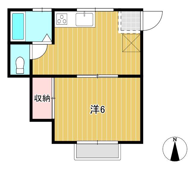 吹上ハイツ(1K/2階)の間取り写真