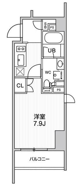 シーズンフラッツ新高円寺(1K/1階)の間取り写真