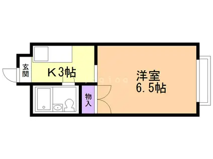 新町マンション(1K/5階)の間取り写真