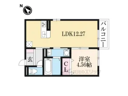 ロイヤルメゾンHYS(1LDK/2階)の間取り写真