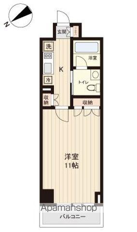 プラティーク清澄白河(1K/2階)の間取り写真