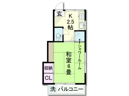 綾アパート(1K/1階)の間取り写真