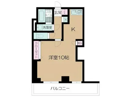 サンピア西須賀(1K/3階)の間取り写真