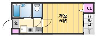 あすか幸美(1K/1階)の間取り写真