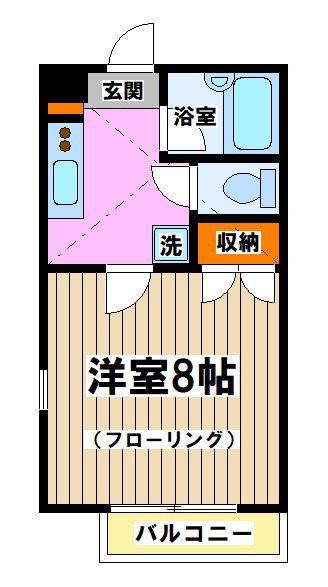 CASA VERDE(1K/2階)の間取り写真