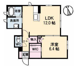 シーゲル(1LDK/1階)の間取り写真