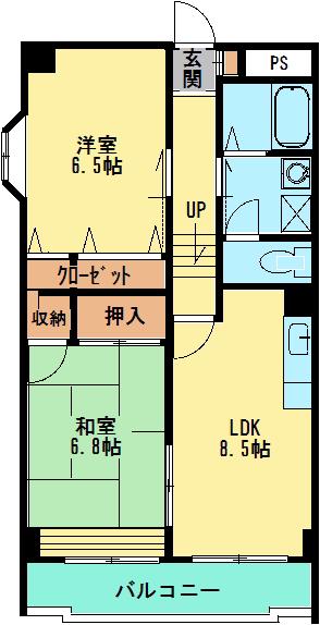 プロシード金沢文庫(2LDK/3階)の間取り写真