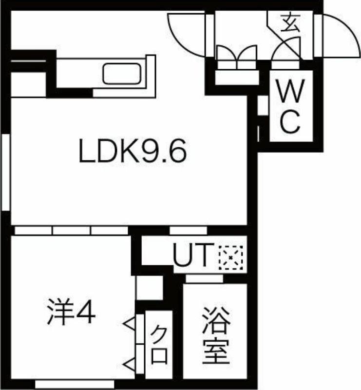 アズールVIII(1LDK/2階)の間取り写真