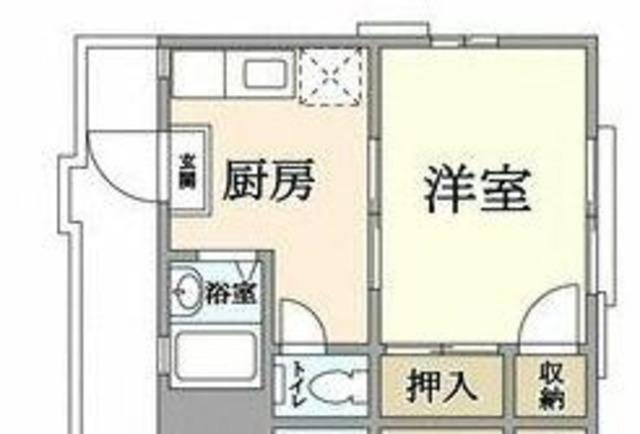 Tフラット(1K/2階)の間取り写真