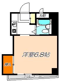 メゾンドール森ノ宮(1K/5階)の間取り写真