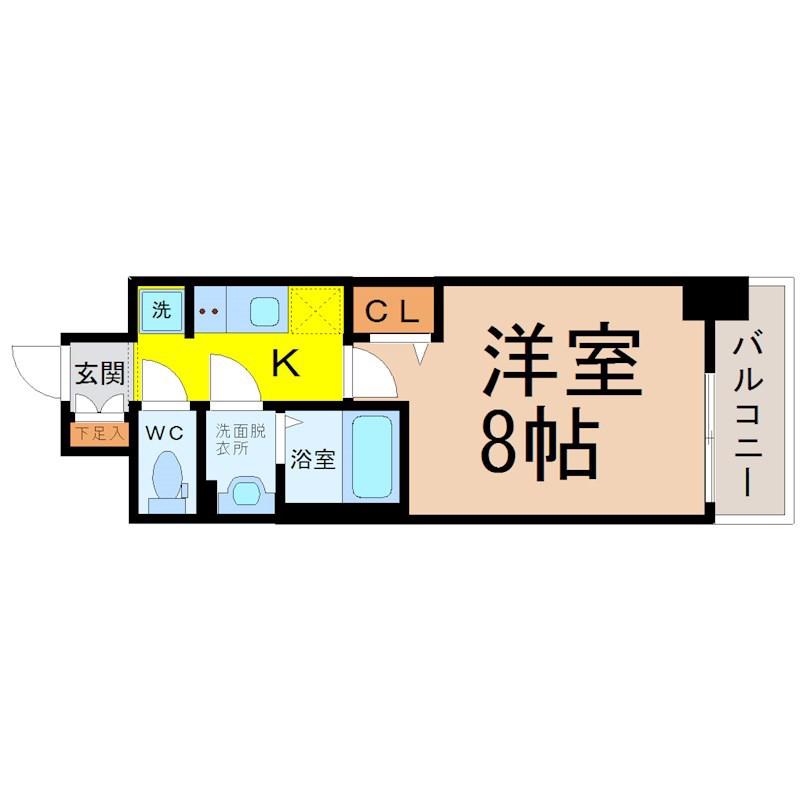 PARKBEAR大須(1K/12階)の間取り写真